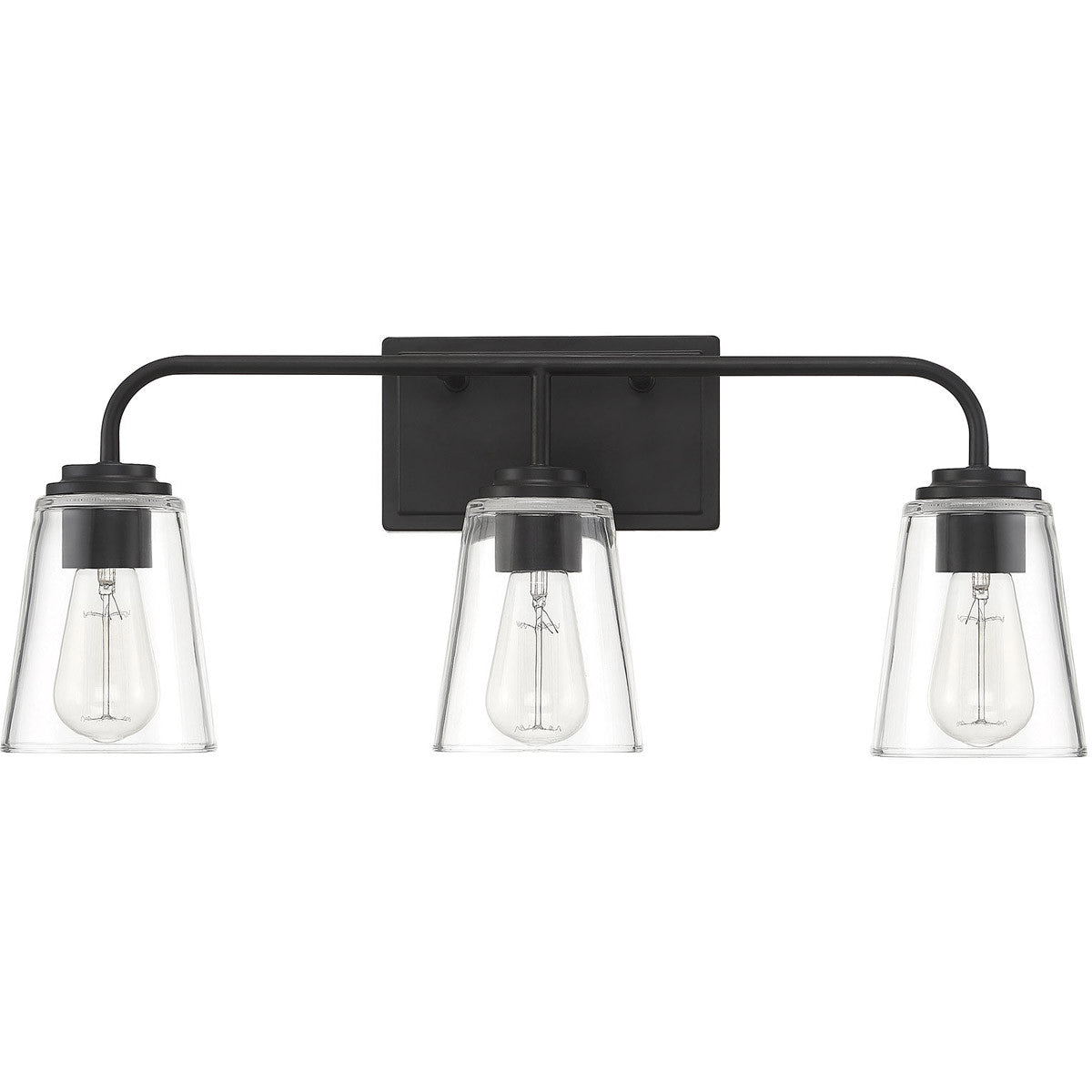 Meridian Lite Trends 3-Light Bathroom Vanity Light in Matte Black M80044MBK