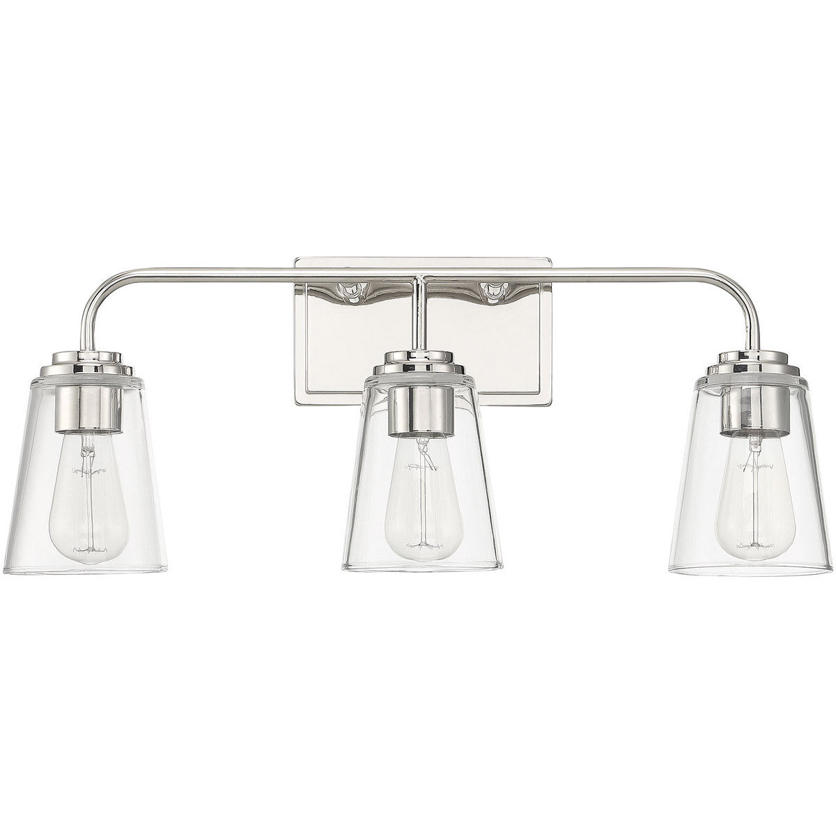 Meridian Lite Trends 3-Light Bathroom Vanity Light in Polished Nickel M80044PN