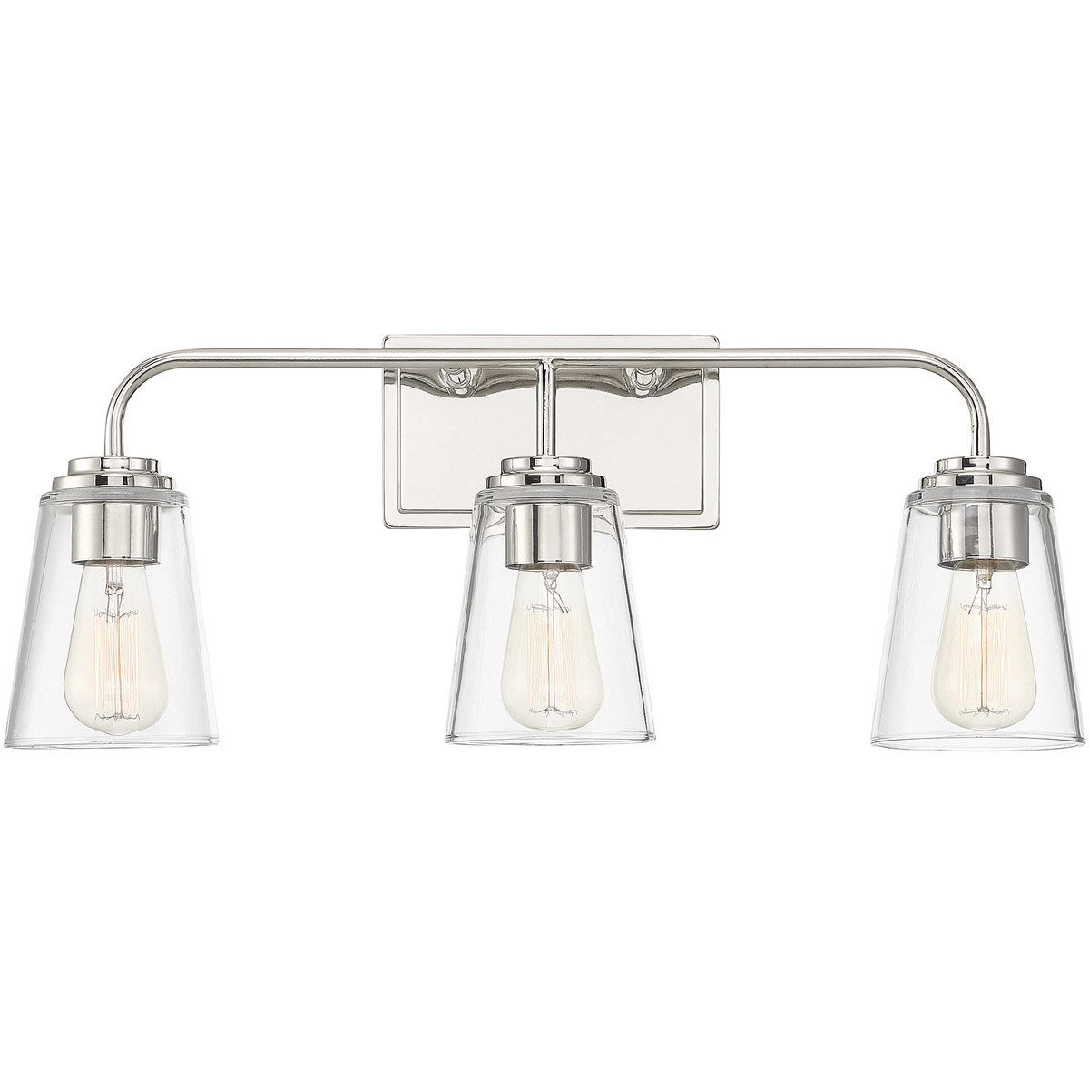 Meridian 3-Light Bathroom Vanity Light in Polished Nickel M80044PN