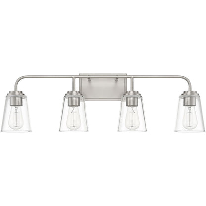 Meridian Lite Trends 4-Light Bathroom Vanity Light in Brushed Nickel M80045BN