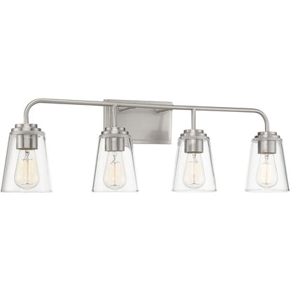 Meridian Lite Trends 4-Light Bathroom Vanity Light in Brushed Nickel M80045BN