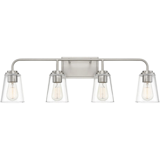 Meridian 4-Light Bathroom Vanity Light in Brushed Nickel M80045BN