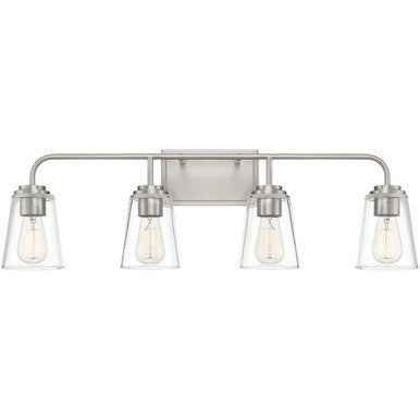 Meridian Lite Trends 4-Light Bathroom Vanity Light in Brushed Nickel M80045BN