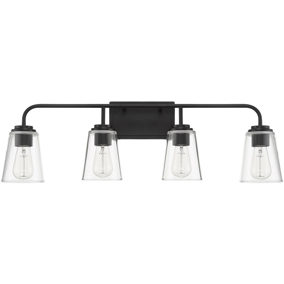 Meridian Lite Trends 4-Light Bathroom Vanity Light in Matte Black M80045MBK