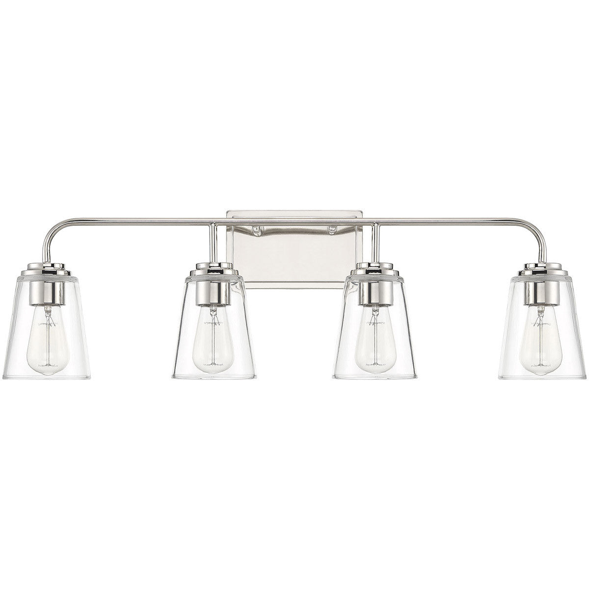 Meridian Lite Trends 4-Light Bathroom Vanity Light in Polished Nickel M80045PN