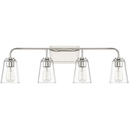 Meridian Lite Trends 4-Light Bathroom Vanity Light in Polished Nickel M80045PN