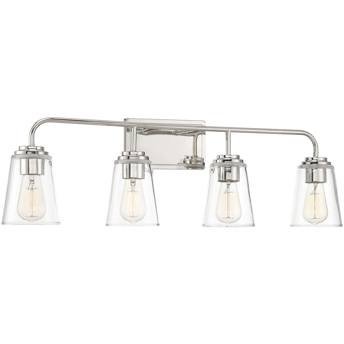 Meridian Lite Trends 4-Light Bathroom Vanity Light in Polished Nickel M80045PN