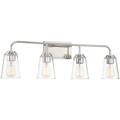 Meridian Lite Trends 4-Light Bathroom Vanity Light in Polished Nickel M80045PN