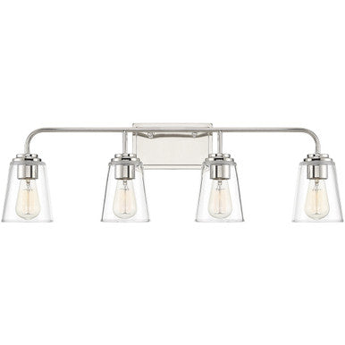 Meridian Lite Trends 4-Light Bathroom Vanity Light in Polished Nickel M80045PN