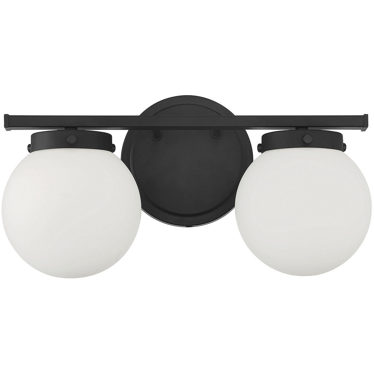 Meridian Lite Trends 2-Light Bathroom Vanity Light in Matte Black M80047MBK