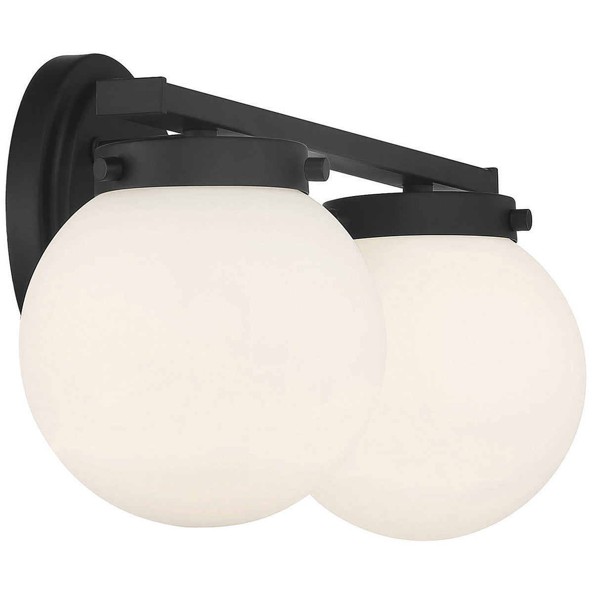 Meridian Lite Trends 2-Light Bathroom Vanity Light in Matte Black M80047MBK