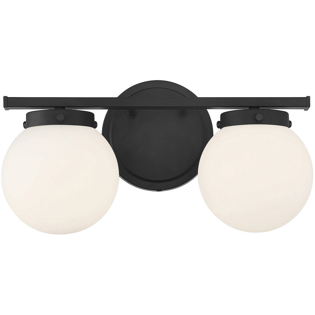 Meridian 2-Light Bathroom Vanity Light in Matte Black M80047MBK