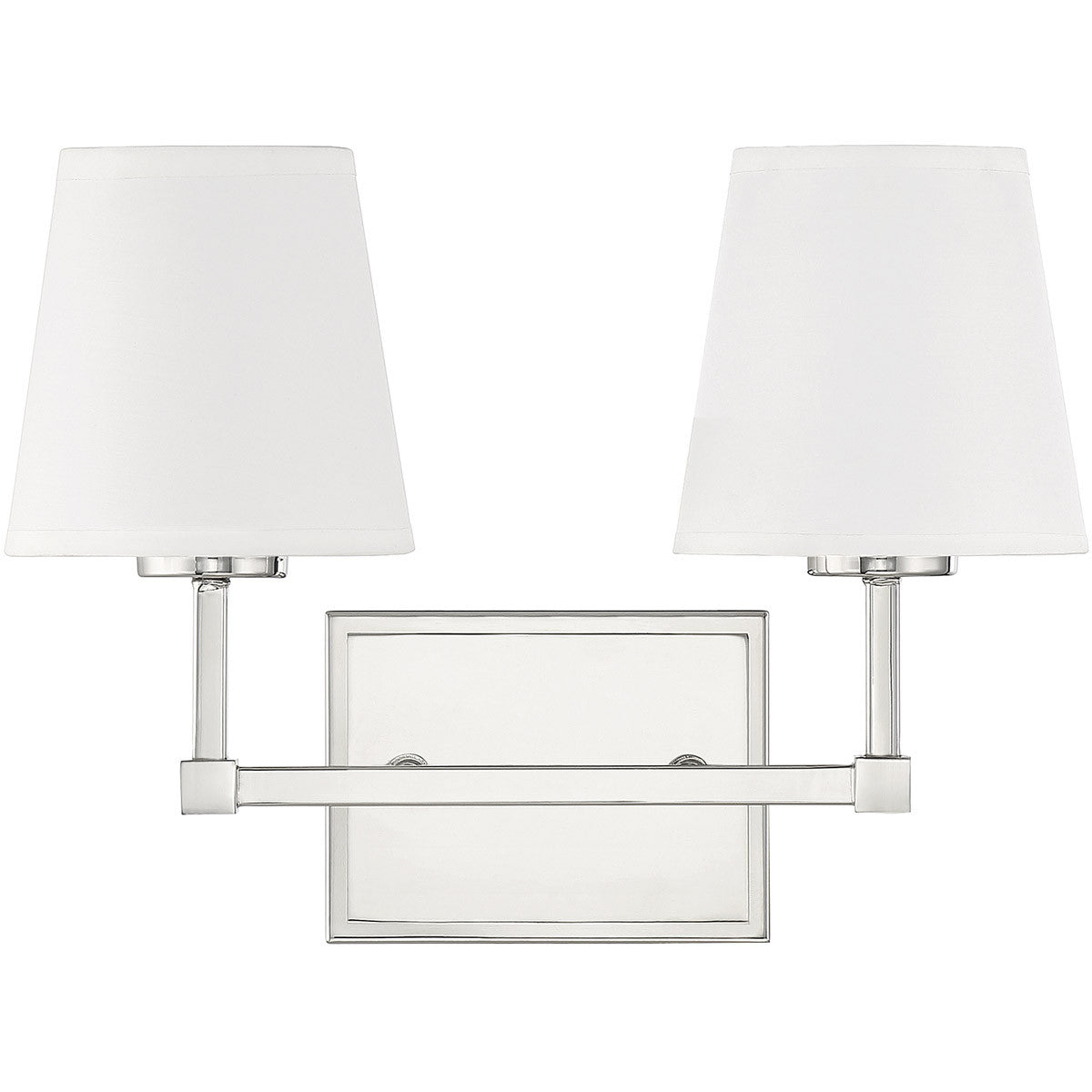 Meridian Lite Trends 2-Light Bathroom Vanity Light in Polished Nickel M80052PN