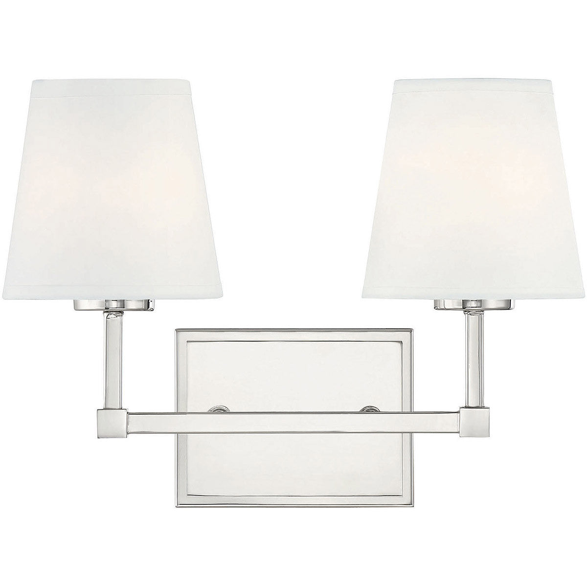 Meridian 2-Light Bathroom Vanity Light in Polished Nickel M80052PN