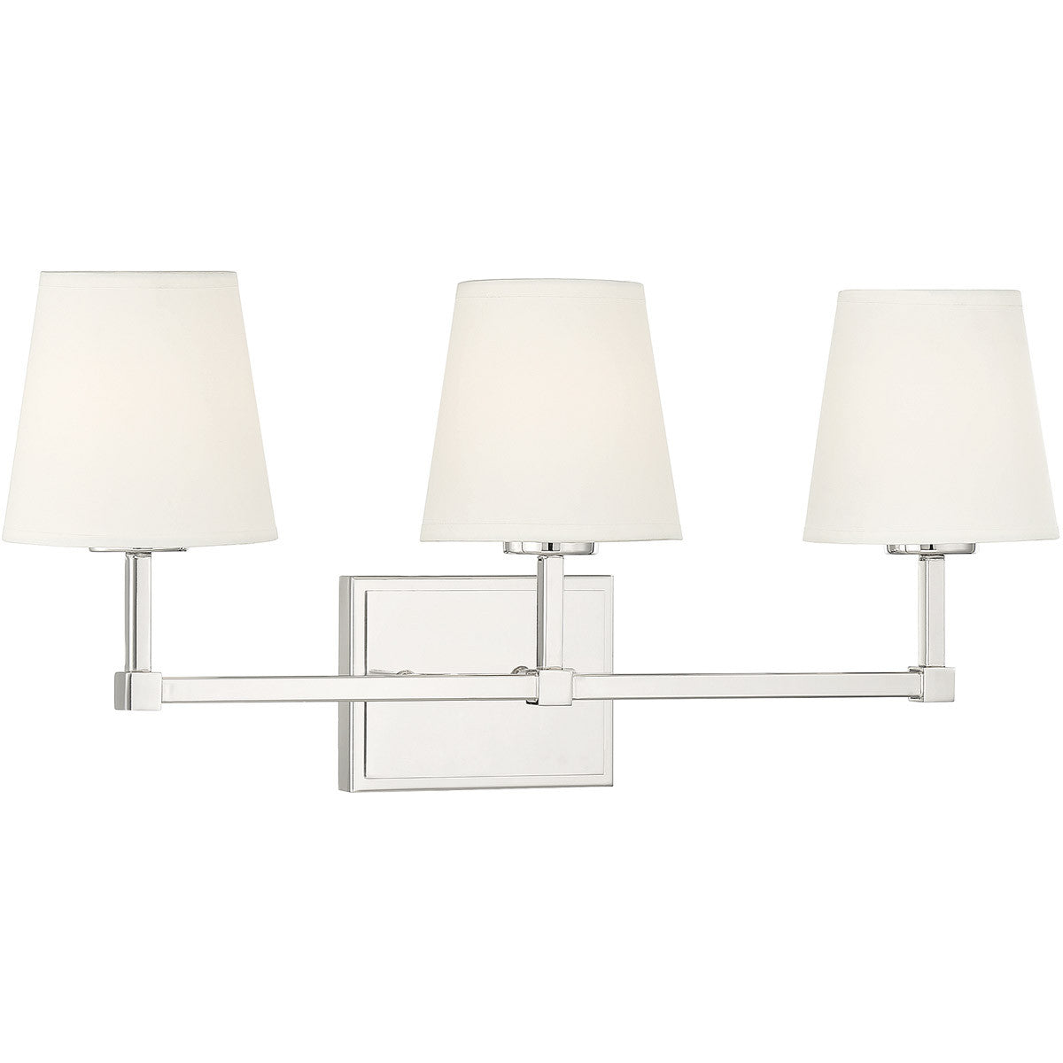 Meridian Lite Trends 3-Light Bathroom Vanity Light in Polished Nickel M80053PN