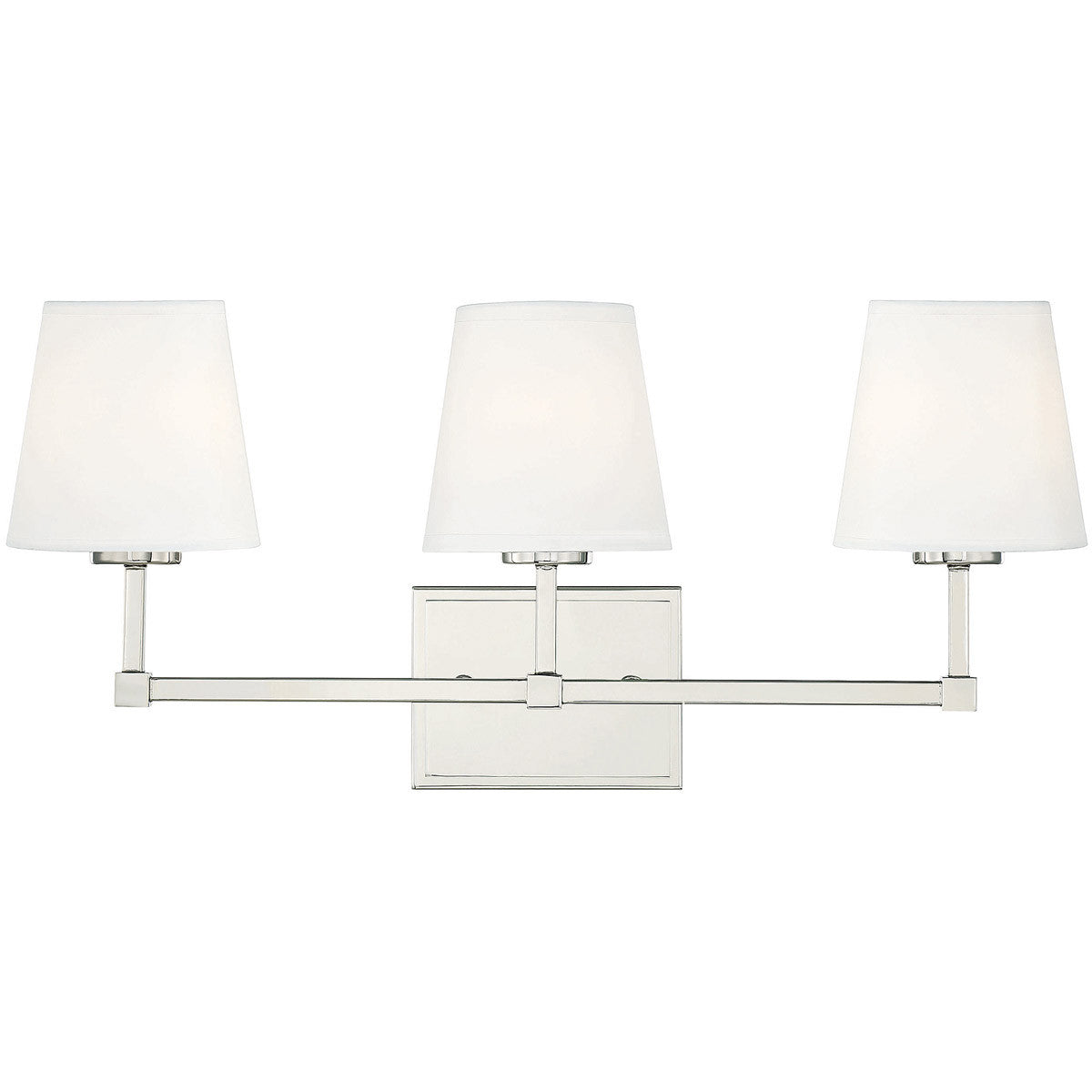 Meridian 3-Light Bathroom Vanity Light in Polished Nickel M80053PN