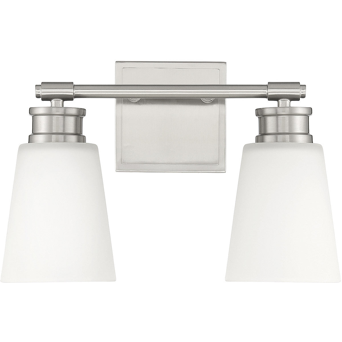 Meridian Lite Trends 2-Light Bathroom Vanity Light in Brushed Nickel M80054BN