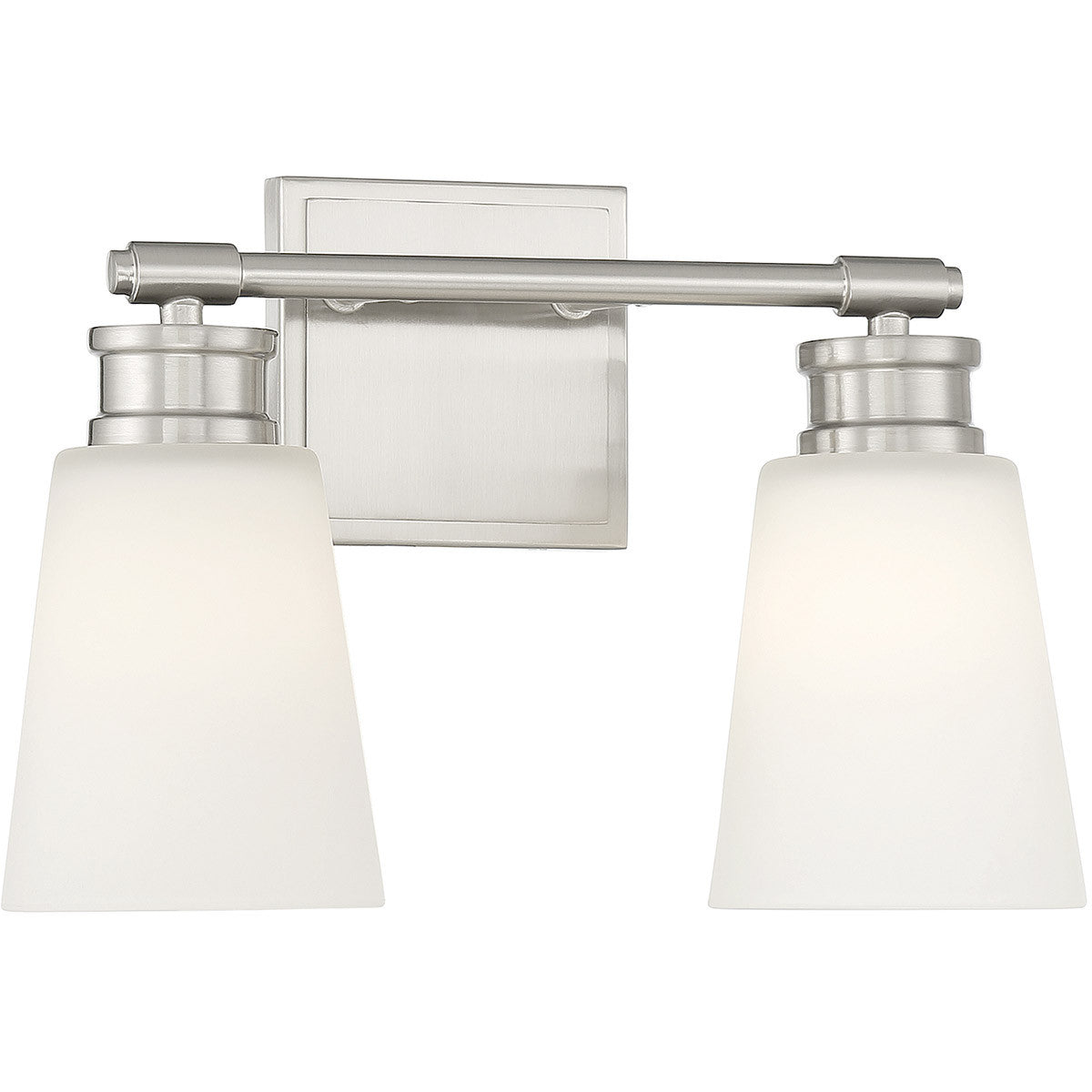 Meridian Lite Trends 2-Light Bathroom Vanity Light in Brushed Nickel M80054BN