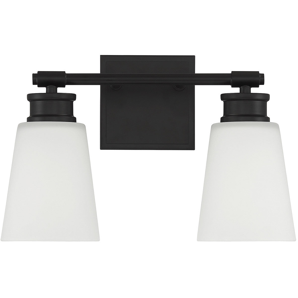 Meridian Lite Trends 2-Light Bathroom Vanity Light in Matte Black M80054MBK