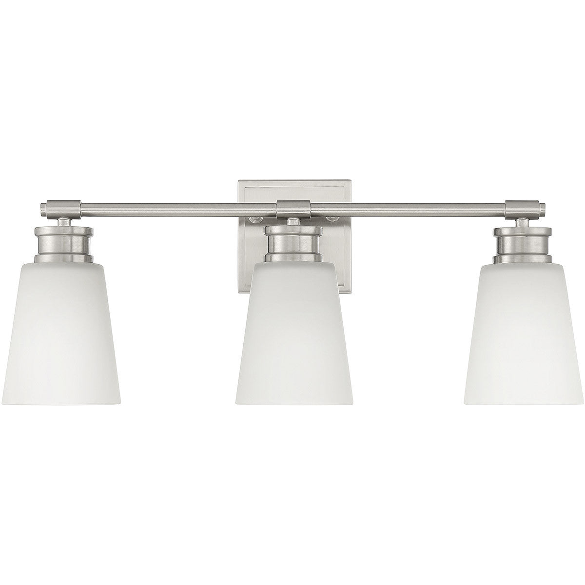 Meridian Lite Trends 3-Light Bathroom Vanity Light in Brushed Nickel M80055BN