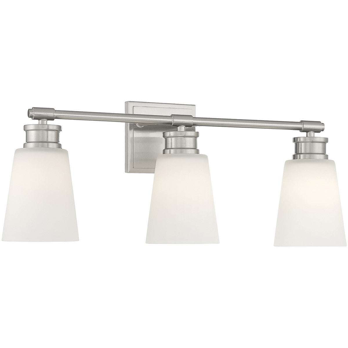 Meridian Lite Trends 3-Light Bathroom Vanity Light in Brushed Nickel M80055BN