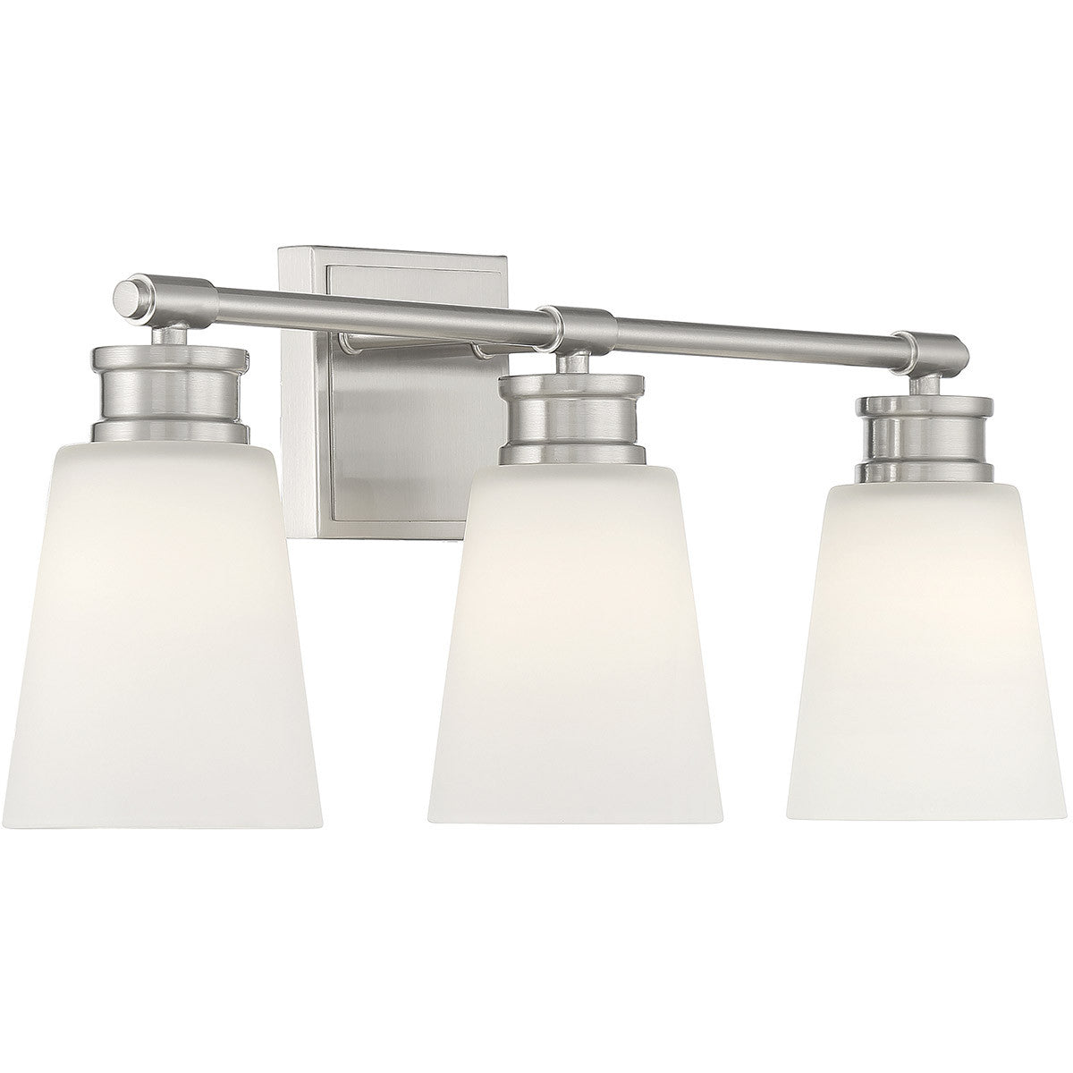 Meridian Lite Trends 3-Light Bathroom Vanity Light in Brushed Nickel M80055BN