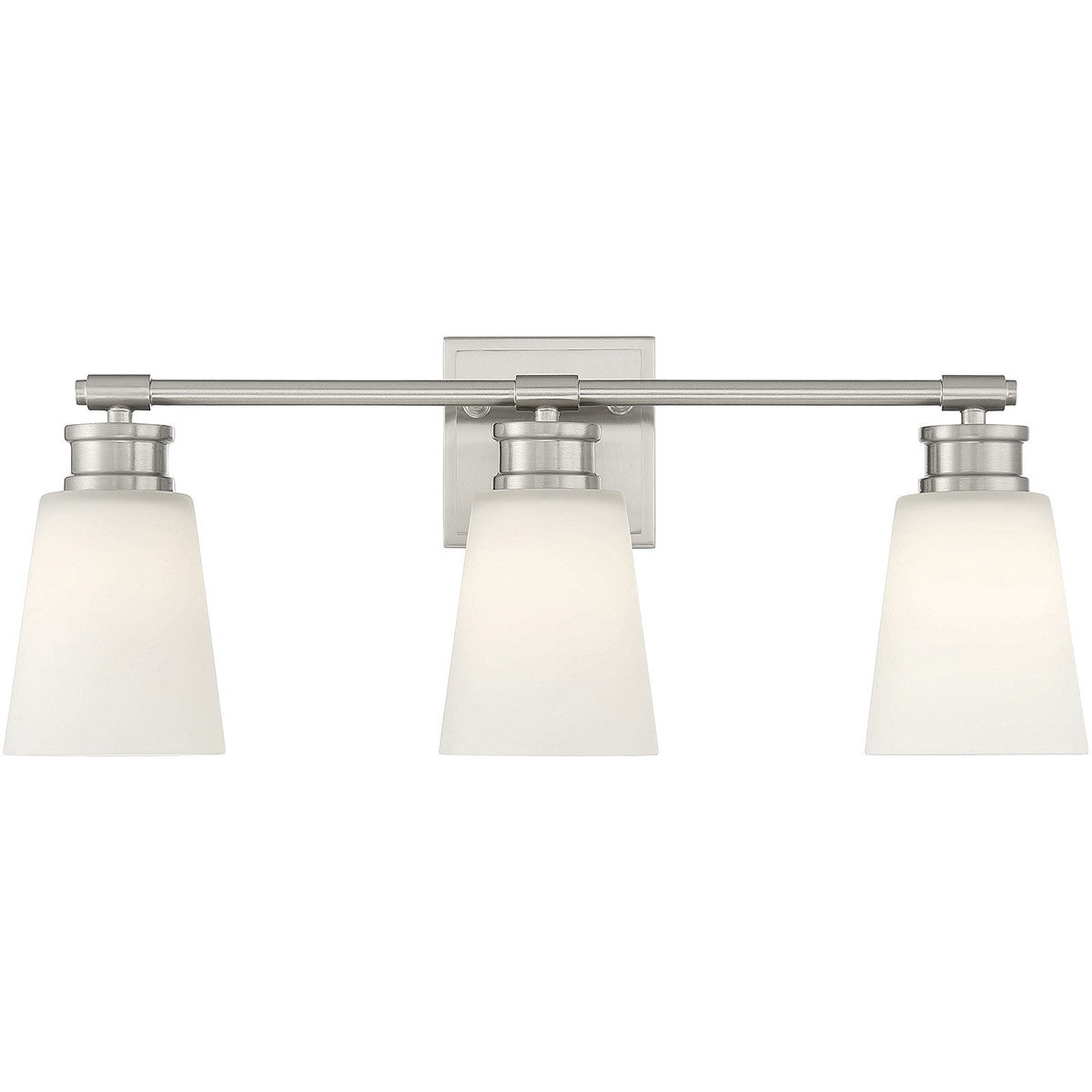 Meridian 3-Light Bathroom Vanity Light in Brushed Nickel M80055BN