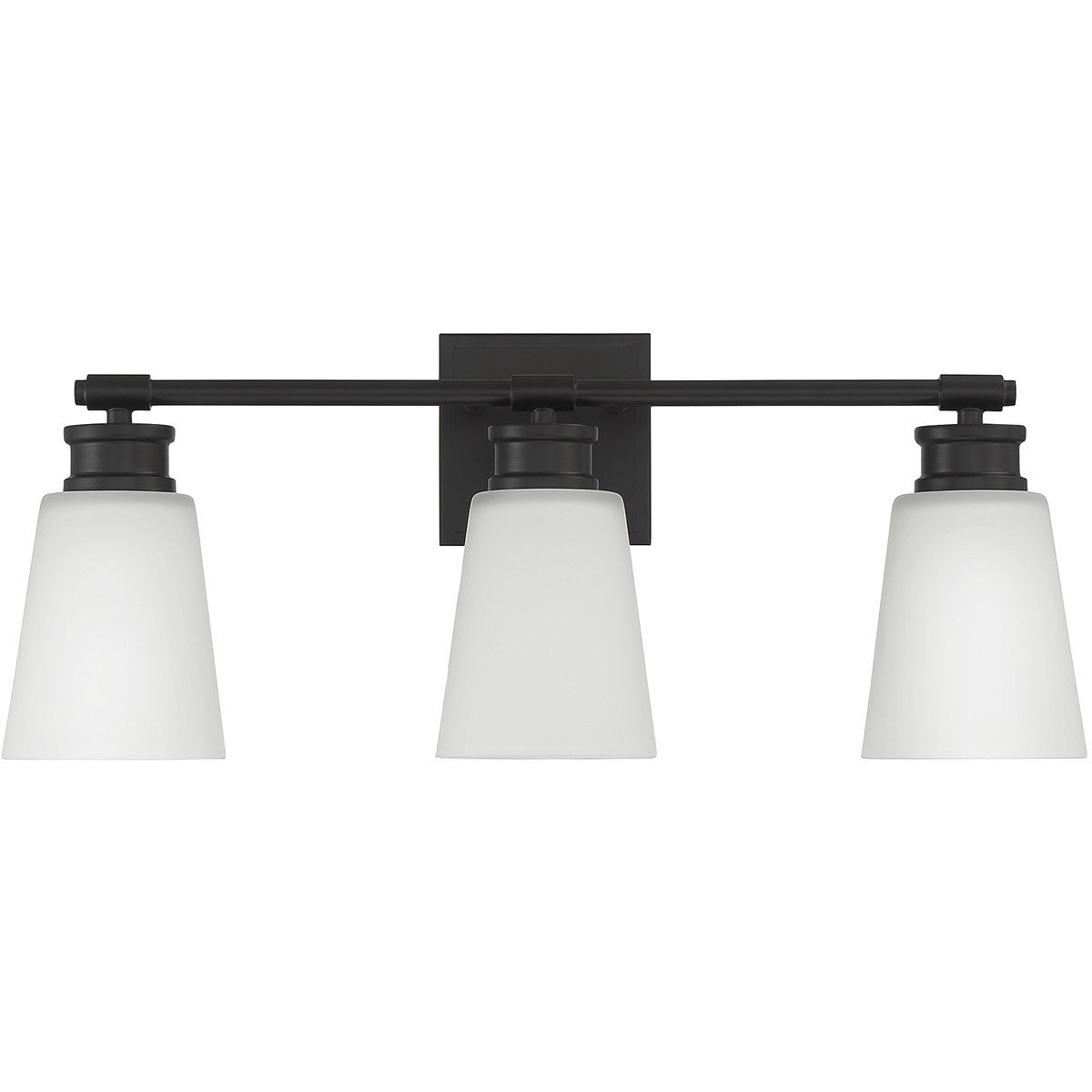 Meridian Lite Trends 3-Light Bathroom Vanity Light in Matte Black M80055MBK