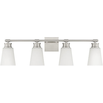 Meridian Lite Trends 4-Light Bathroom Vanity Light in Brushed Nickel M80056BN