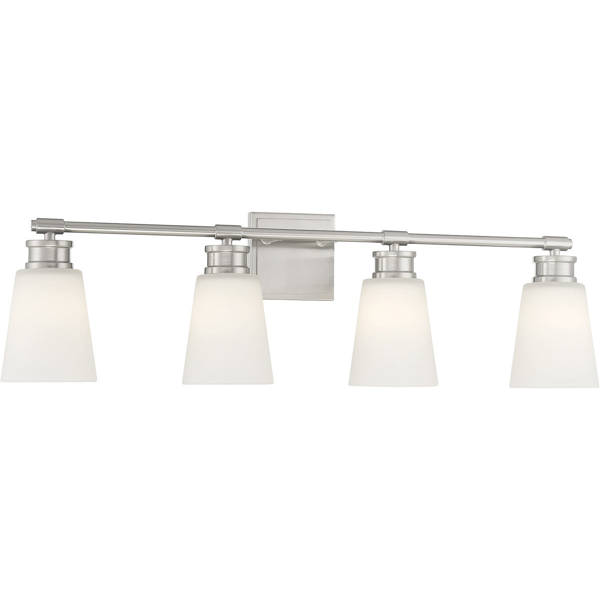 Meridian Lite Trends 4-Light Bathroom Vanity Light in Brushed Nickel M80056BN