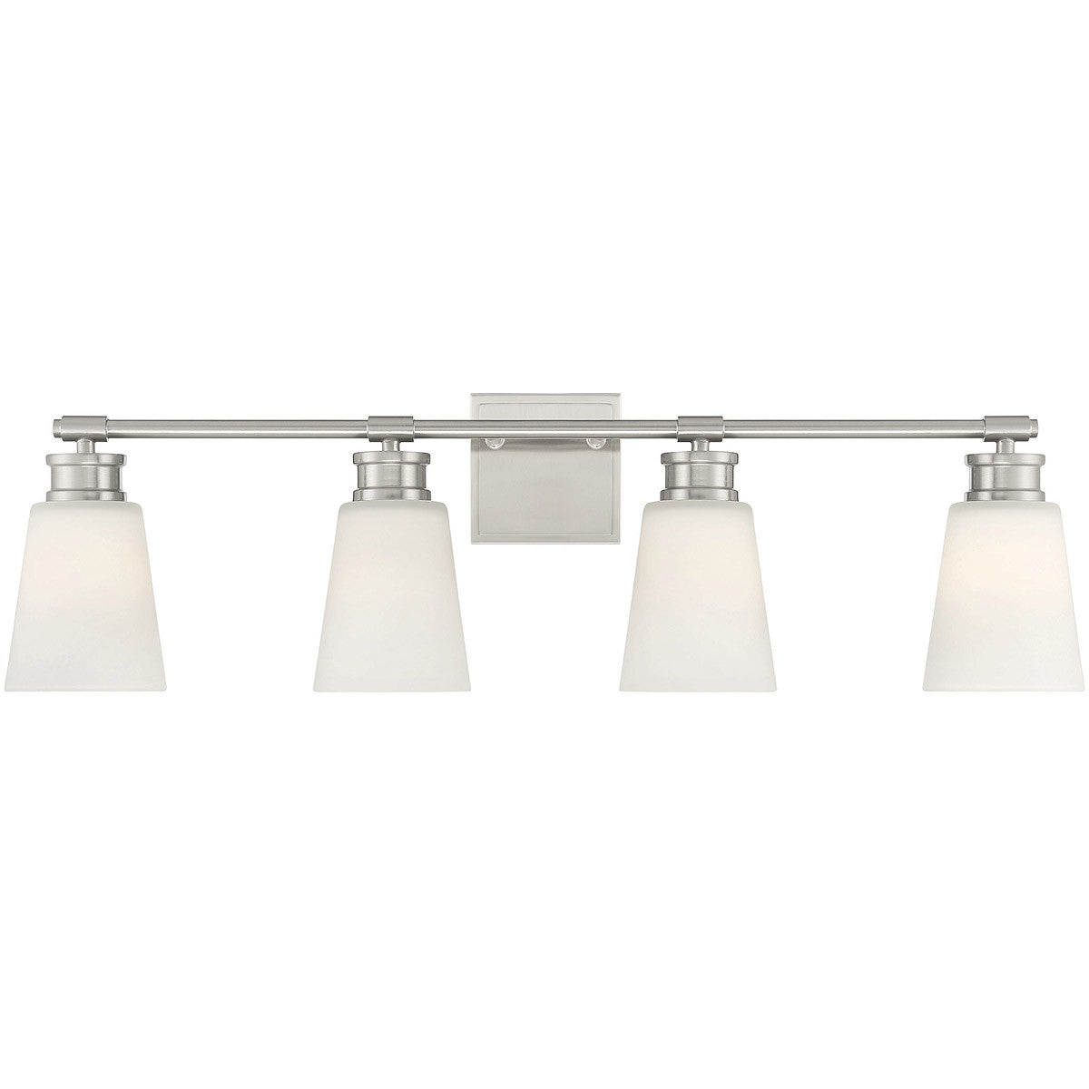 Meridian 4-Light Bathroom Vanity Light in Brushed Nickel M80056BN