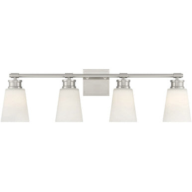 Meridian Lite Trends 4-Light Bathroom Vanity Light in Brushed Nickel M80056BN