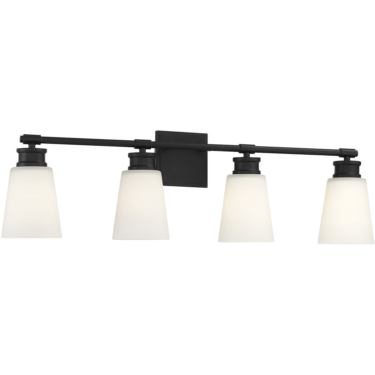 Meridian Lite Trends 4-Light Bathroom Vanity Light in Matte Black M80056MBK