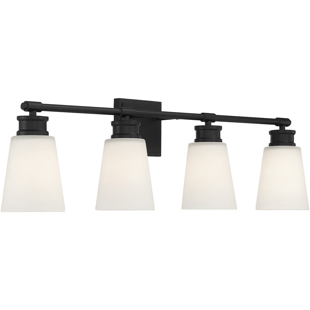 Meridian Lite Trends 4-Light Bathroom Vanity Light in Matte Black M80056MBK