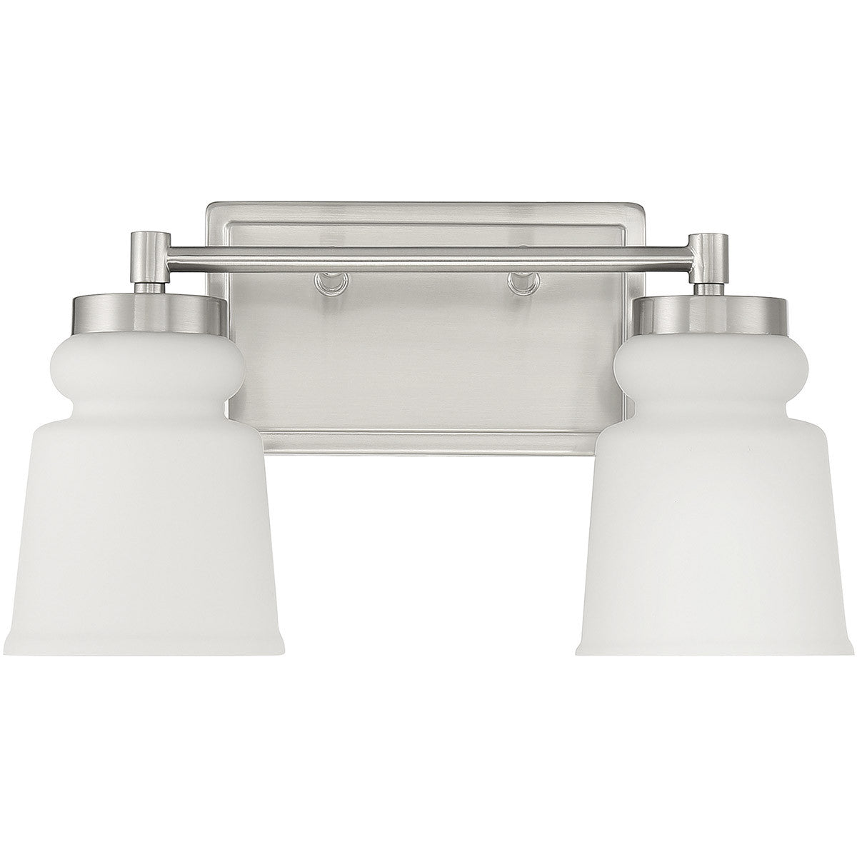 Meridian Lite Trends 2-Light Bathroom Vanity Light in Brushed Nickel M80057BN