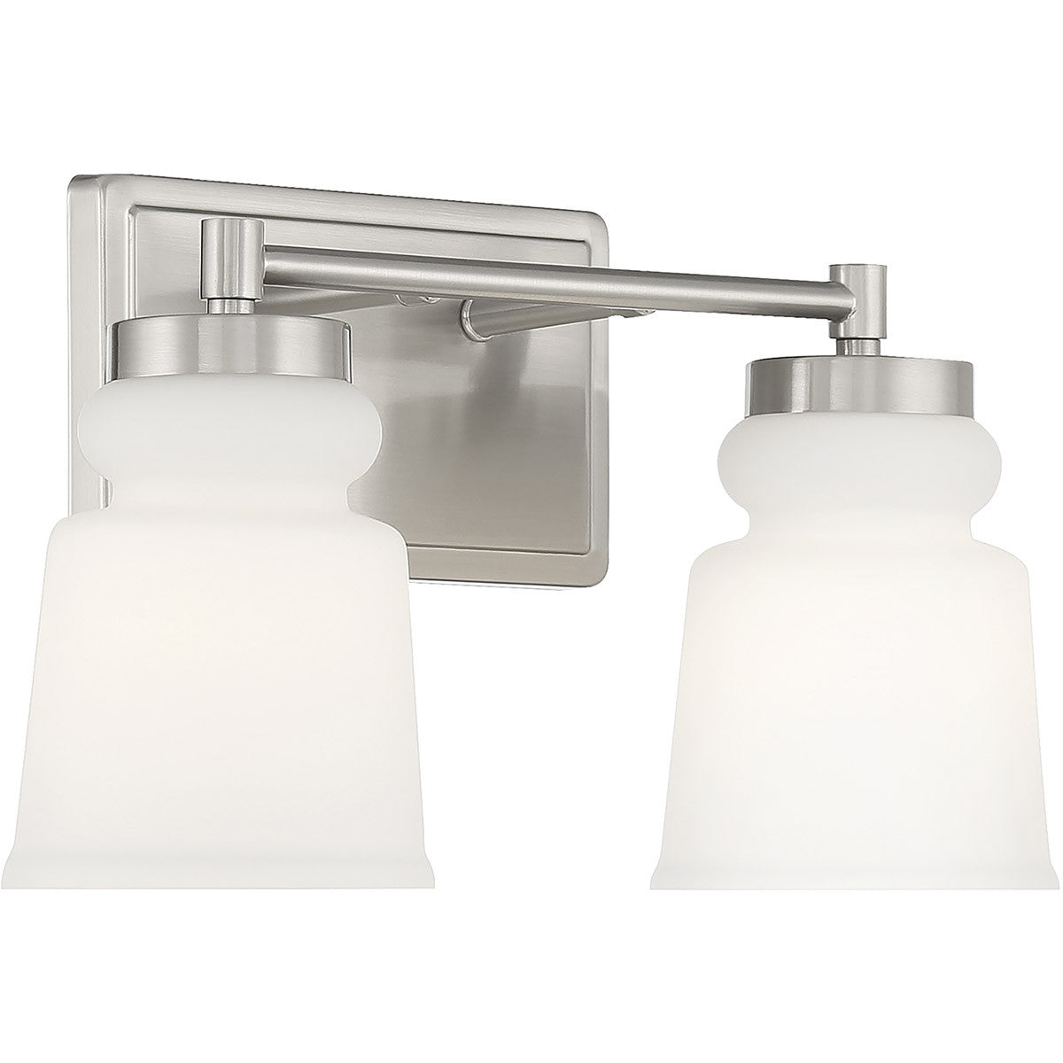 Meridian Lite Trends 2-Light Bathroom Vanity Light in Brushed Nickel M80057BN