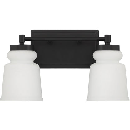 Meridian Lite Trends 2-Light Bathroom Vanity Light in Matte Black M80057MBK