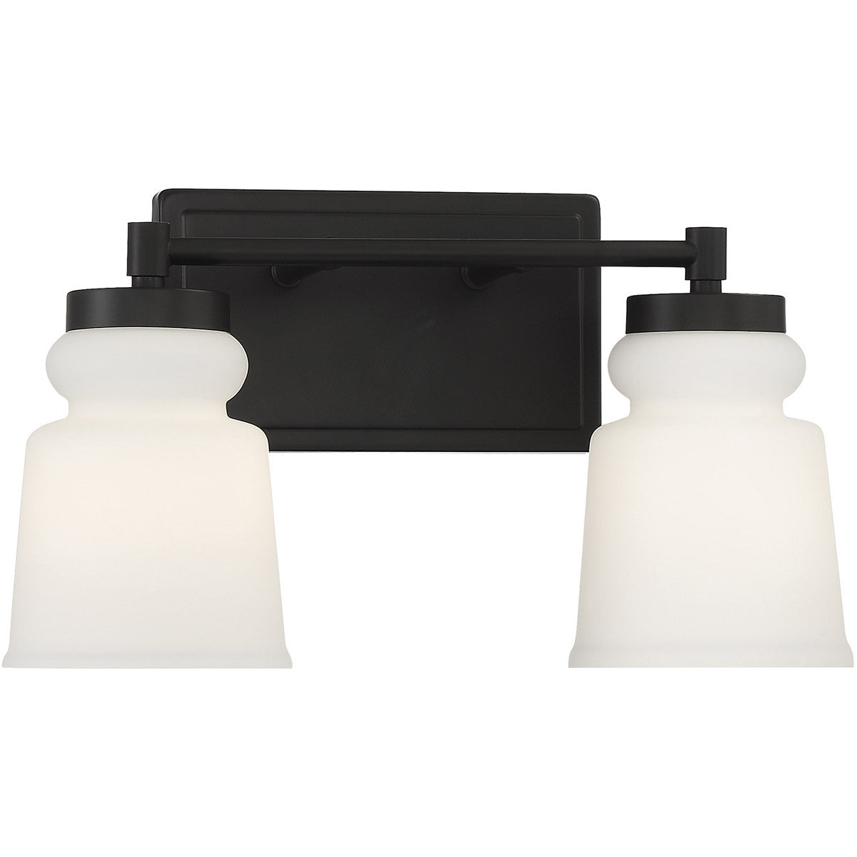 Meridian Lite Trends 2-Light Bathroom Vanity Light in Matte Black M80057MBK