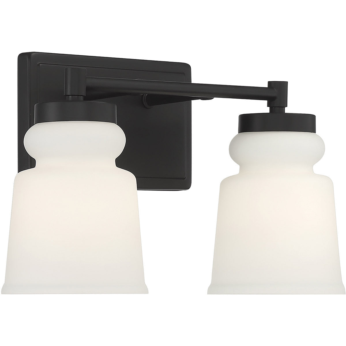 Meridian Lite Trends 2-Light Bathroom Vanity Light in Matte Black M80057MBK