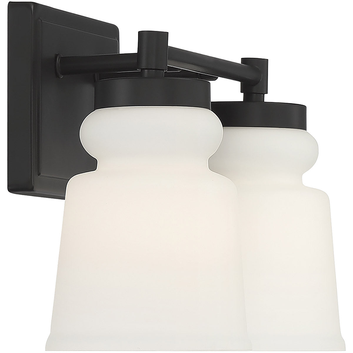 Meridian Lite Trends 2-Light Bathroom Vanity Light in Matte Black M80057MBK