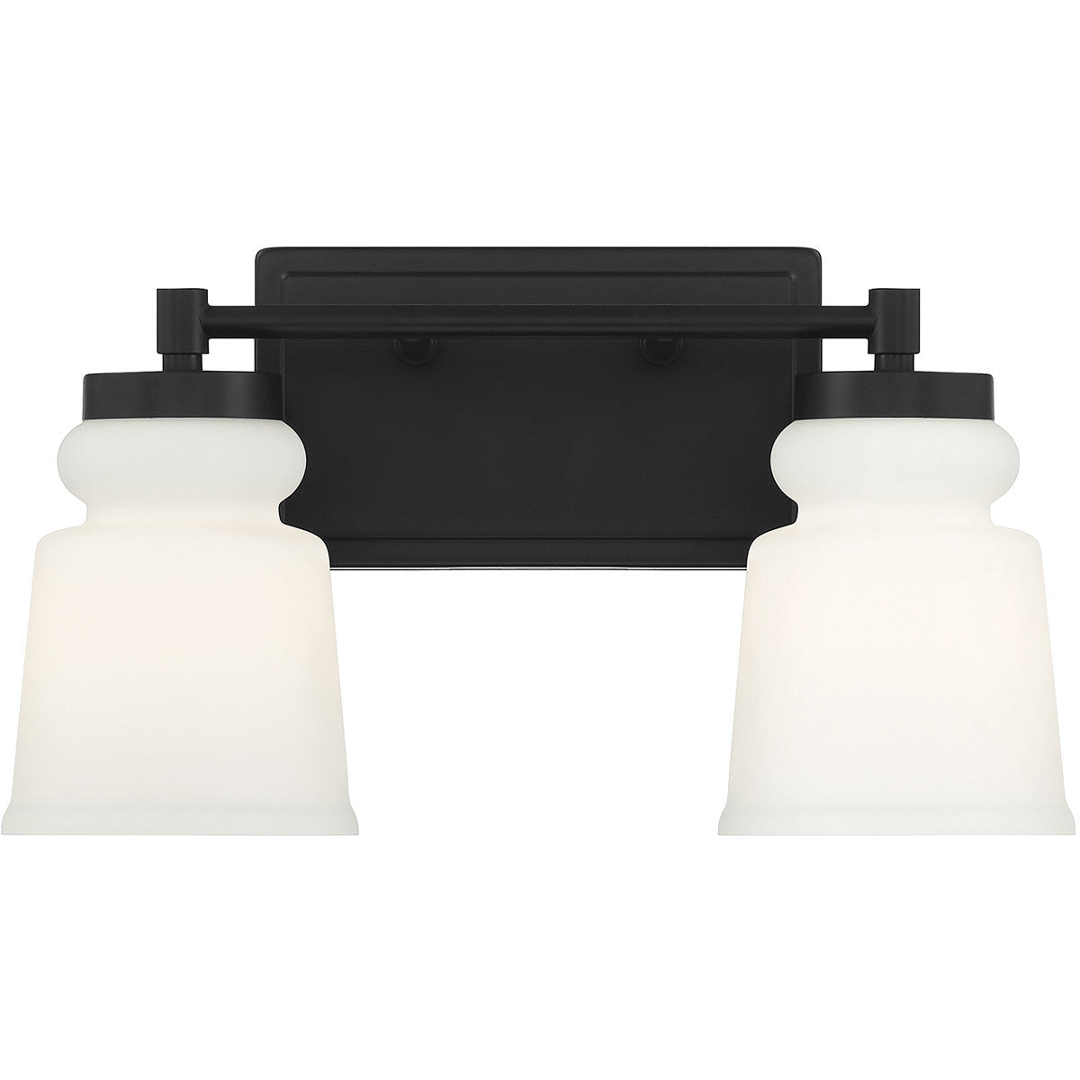 Meridian 2-Light Bathroom Vanity Light in Matte Black M80057MBK