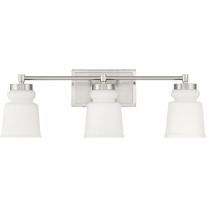 Meridian Lite Trends 3-Light Bathroom Vanity Light in Brushed Nickel M80058BN