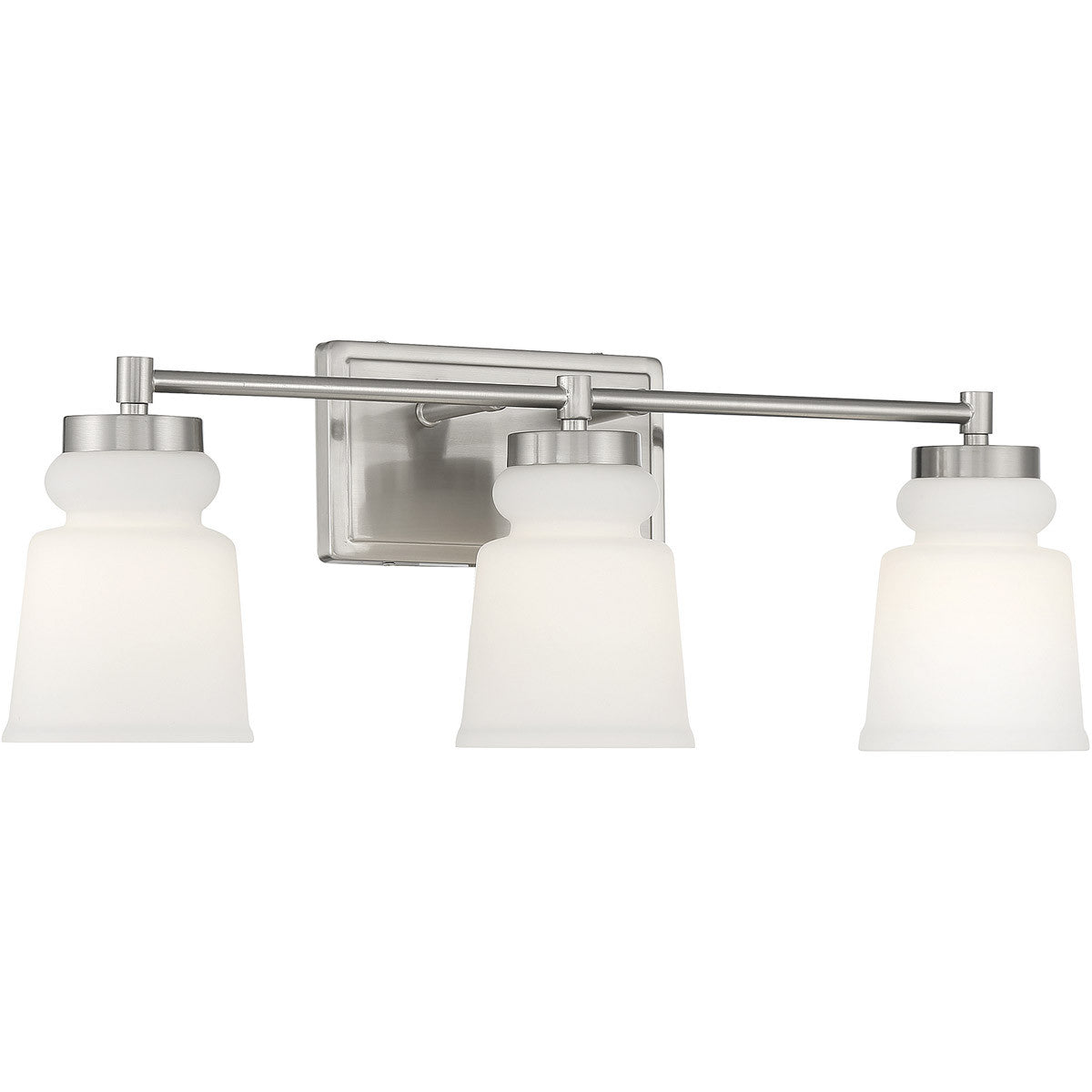 Meridian Lite Trends 3-Light Bathroom Vanity Light in Brushed Nickel M80058BN