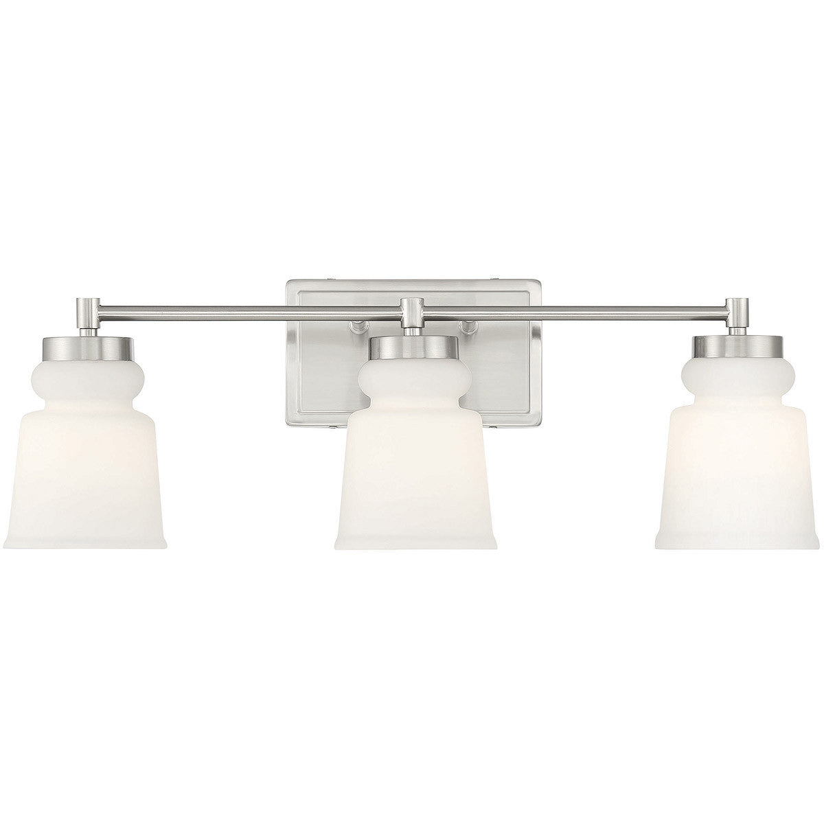 Meridian 3-Light Bathroom Vanity Light in Brushed Nickel M80058BN