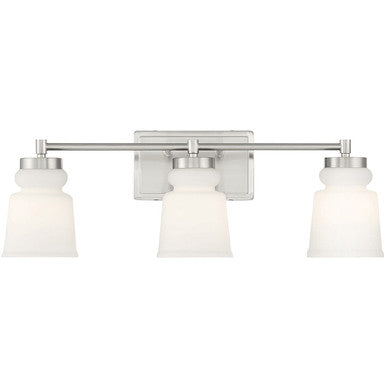 Meridian Lite Trends 3-Light Bathroom Vanity Light in Brushed Nickel M80058BN