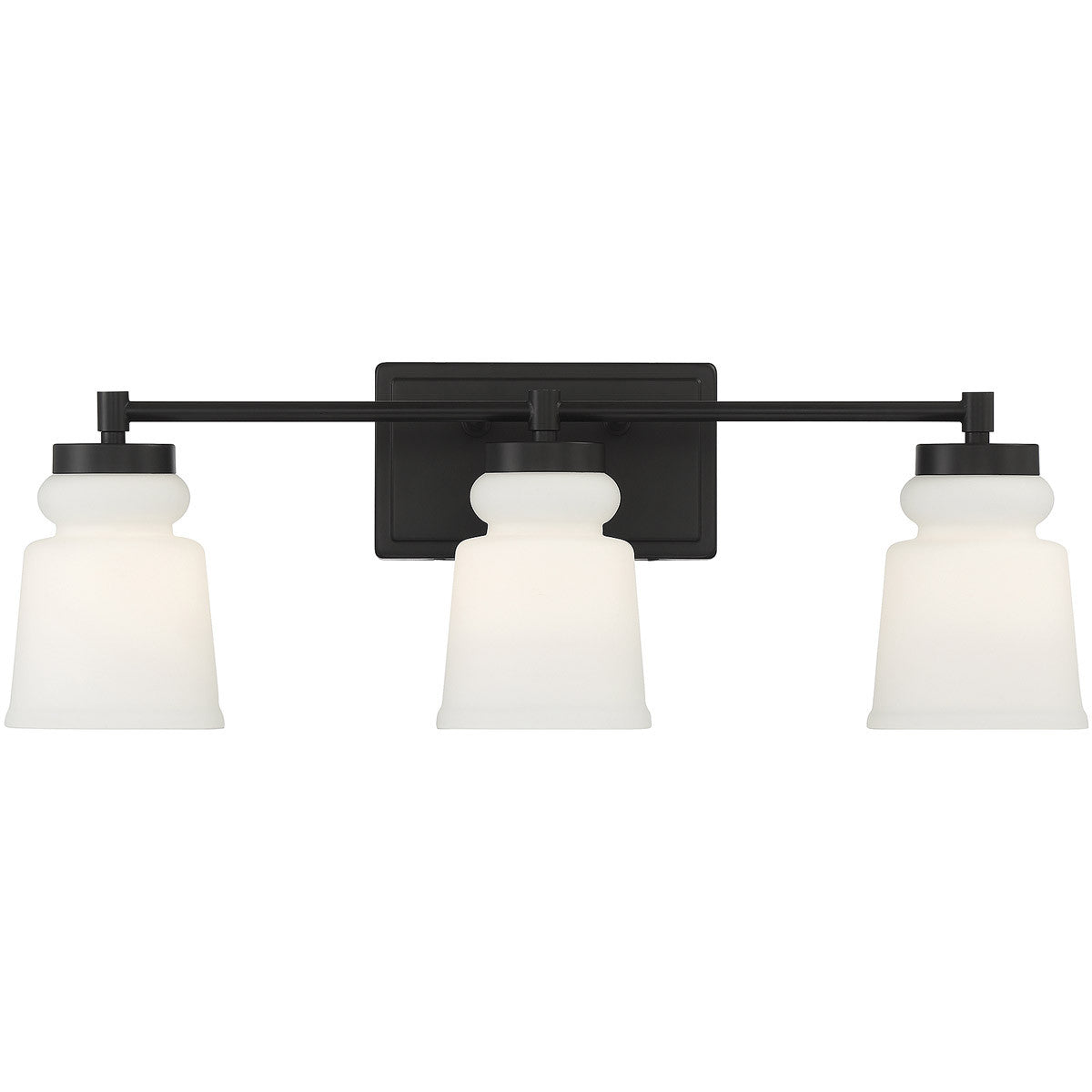 Meridian 3-Light Bathroom Vanity Light in Matte Black M80058MBK