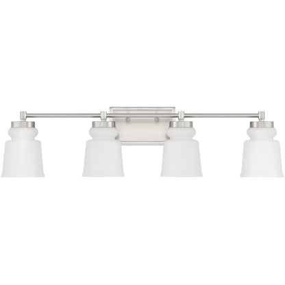 Meridian Lite Trends 4-Light Bathroom Vanity Light in Brushed Nickel M80059BN