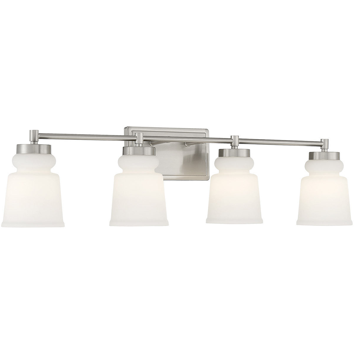 Meridian Lite Trends 4-Light Bathroom Vanity Light in Brushed Nickel M80059BN