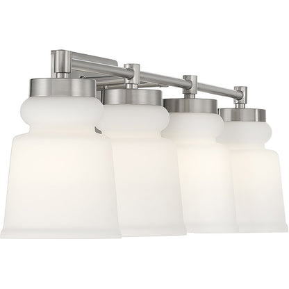 Meridian Lite Trends 4-Light Bathroom Vanity Light in Brushed Nickel M80059BN