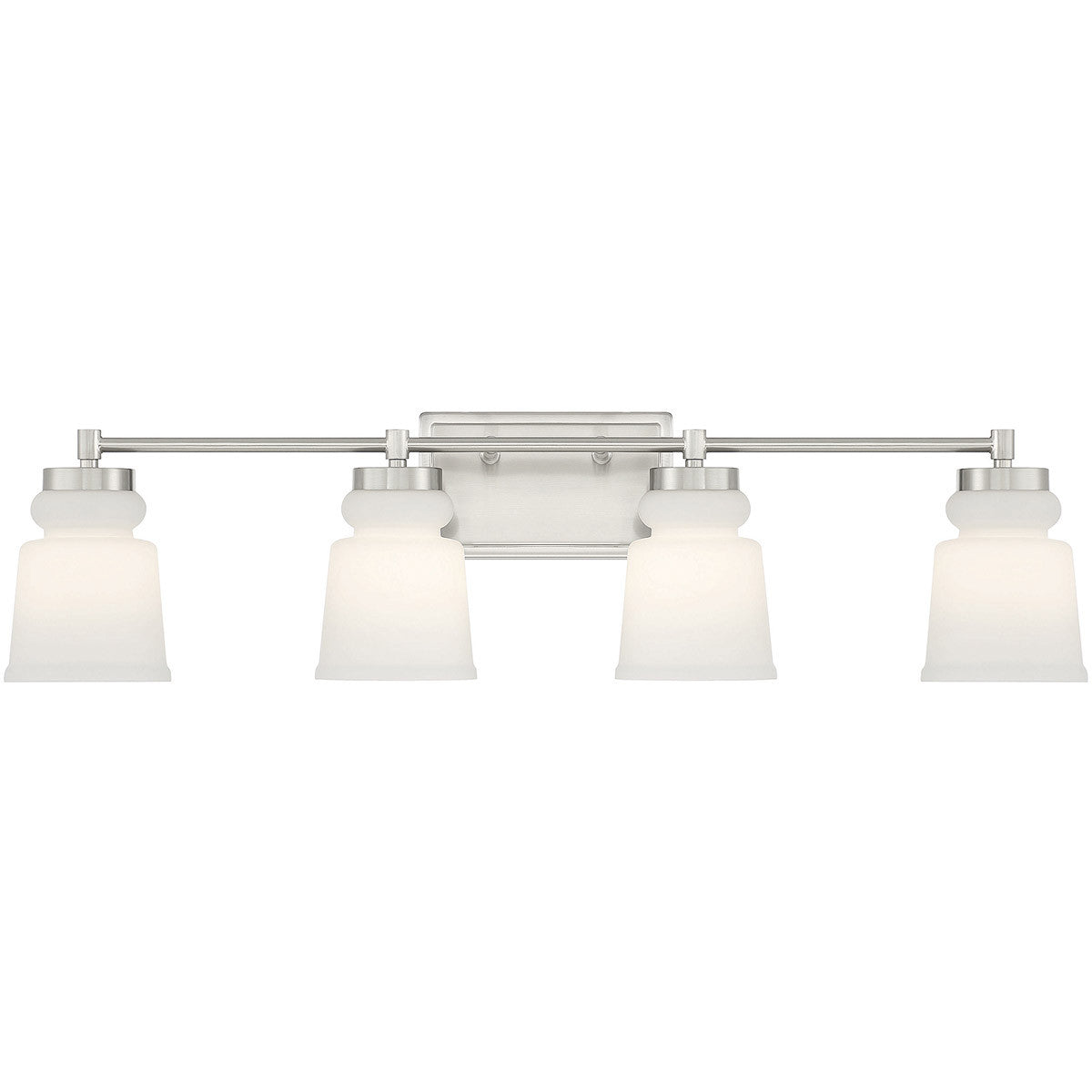 Meridian 4-Light Bathroom Vanity Light in Brushed Nickel M80059BN